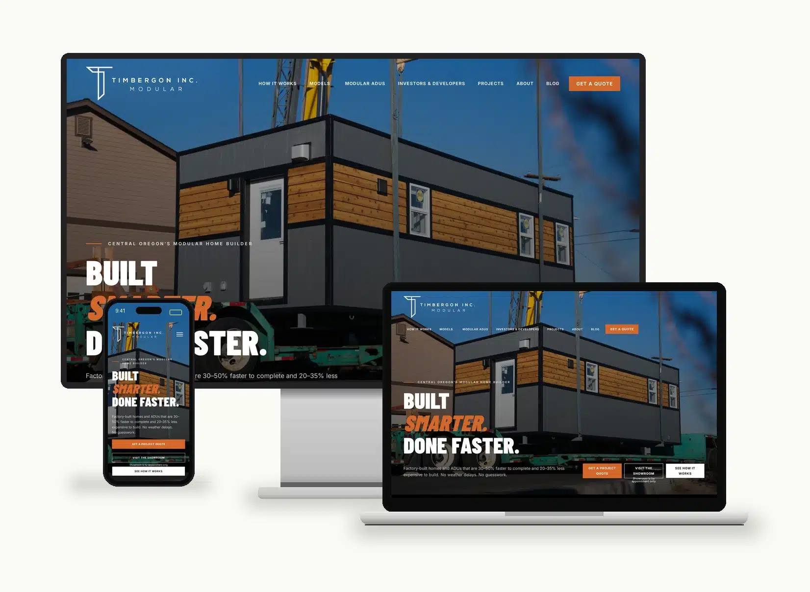 Timbergon Modular website designed by Just By Design